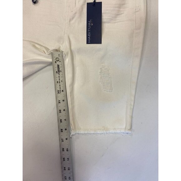 Habitual‎ Girls White Raw Hem Bermuda Denim Shorts Belted Size 10 NWT - Picture 12 of 12